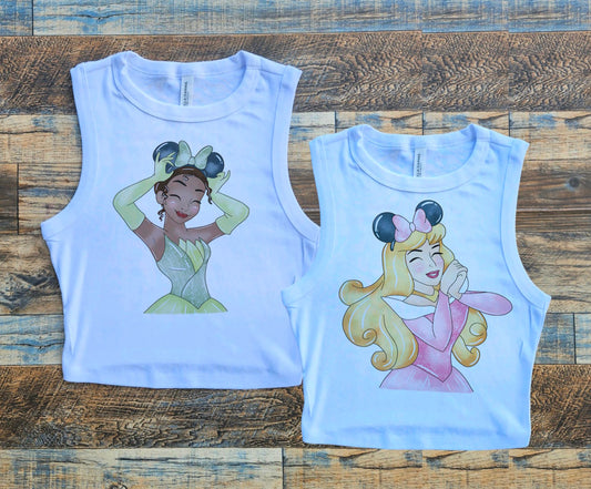 Princess Crop Tank and Baby Tee