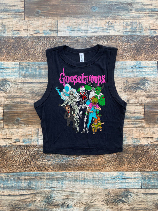 Goosebumps Black Crop Tank