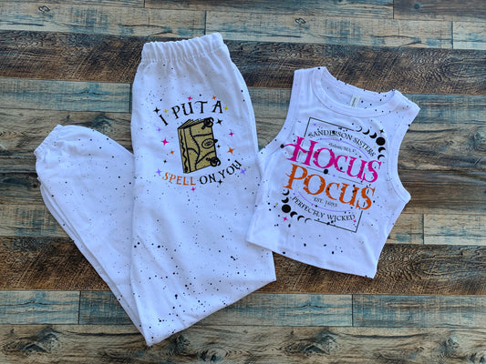 Hocus Pocus TikTok Set, Crop Tank and sweatpants