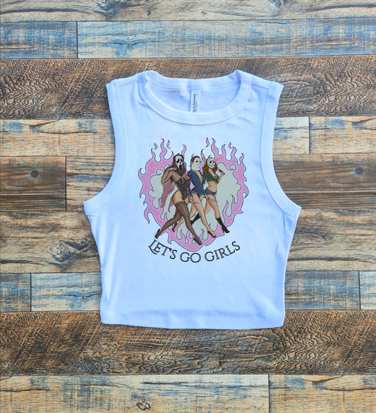 Lets Go Girls Halloween Crop Tank